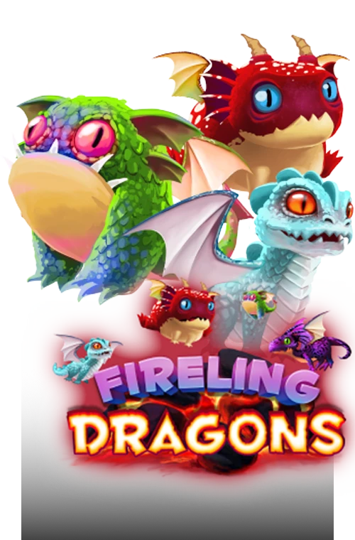 Captura de pantalla del juego Fireling Dragons, mostrando símbolos y características de bonificación